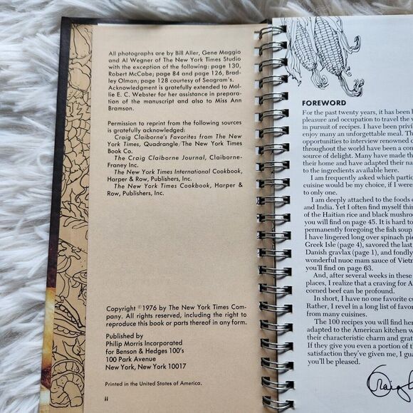 Benson & Hedges 100 of the World's Greatest Recipes Wired Bound 1976 Vintage - Picture 5 of 7